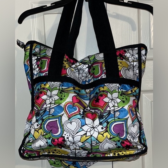 XHILARATION Boho Multicolor Overnight Tote Bag & cosmetic bag - Picture 2 of 14